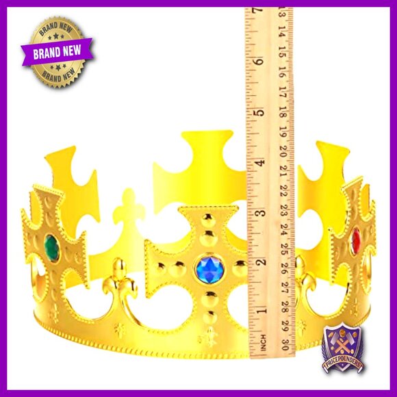 6 Pack King Queen Crowns Costume Accessories Halloween Cosplay Party main image 6